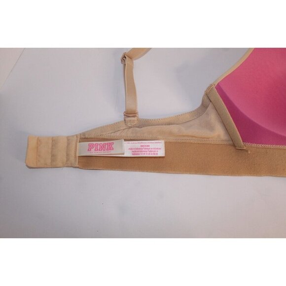PINK Victoria's Secret 36C Beige Pink Solid Wear Everywhere Wireless Lightly Bra - Picture 4 of 8